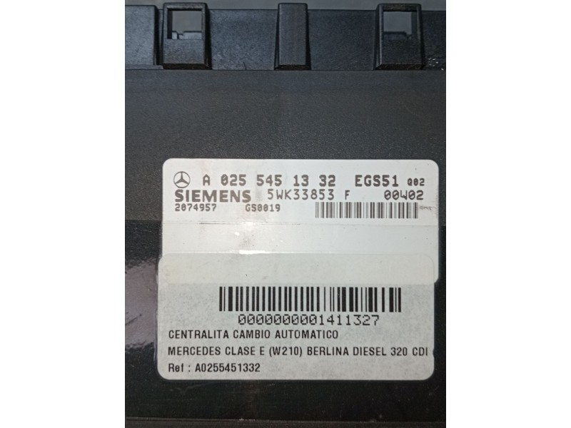 Recambio de centralita cambio automatico para mercedes-benz clase e (w210) berlina diesel 320 cdi (210.026) referencia OEM IAM A