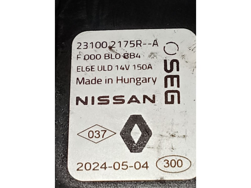 Recambio de alternador para dacia sandero iii 1.0 tce 90 eco-g referencia OEM IAM 231002175R  