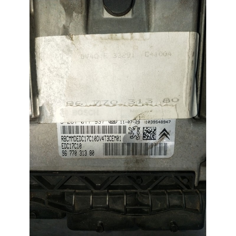Recambio de centralita motor uce para peugeot 206+ (2l_, 2m_) 1.4 hdi eco 70 referencia OEM IAM 0281017937 9677031380 EDC17C10