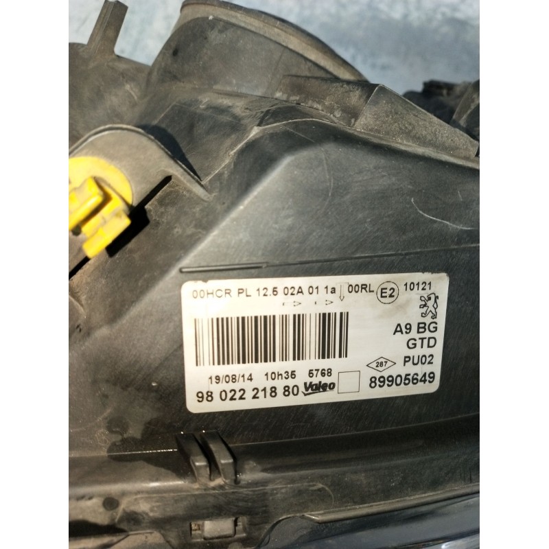 Recambio de faro izquierdo para peugeot 208 i (ca_, cc_) 1.4 hdi referencia OEM IAM 9802221880 89905649 