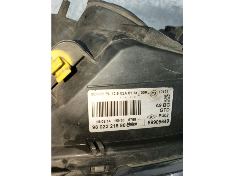 Recambio de faro izquierdo para peugeot 208 i (ca_, cc_) 1.4 hdi referencia OEM IAM 9802221880 89905649 