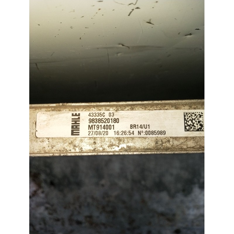 Recambio de radiador agua para peugeot 3008 ii suv (mc_, mr_, mj_, m4_) 1.5 bluehdi 130 referencia OEM IAM 9838520180  