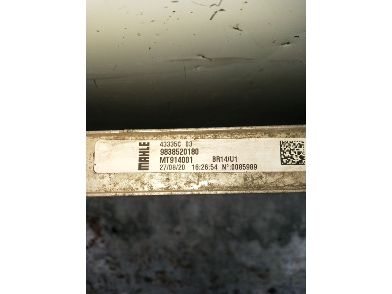 Recambio de radiador agua para peugeot 3008 ii suv (mc_, mr_, mj_, m4_) 1.5 bluehdi 130 referencia OEM IAM 9838520180  