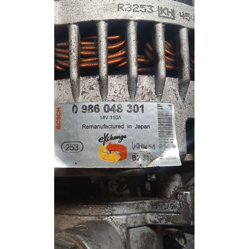 Recambio de alternador para opel astra h (a04) 1.7 cdti (l48) referencia OEM IAM 0986048301  DEPRESOR INCORPORADO