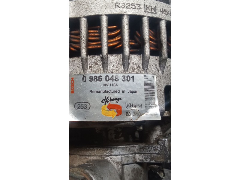 Recambio de alternador para opel astra h (a04) 1.7 cdti (l48) referencia OEM IAM 0986048301  DEPRESOR INCORPORADO