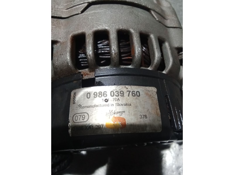 Recambio de alternador para peugeot 306 hatchback (7a, 7c, n3, n5) 1.9 d referencia OEM IAM 0986039760  70A