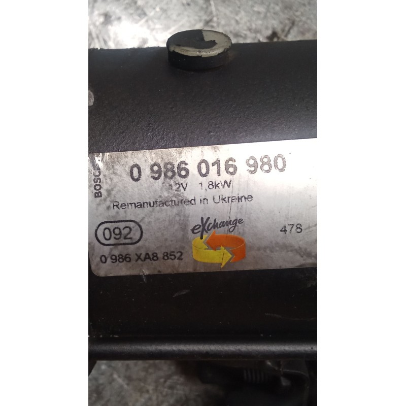 Recambio de motor arranque para seat cordoba (6k1, 6k2) 1.9 tdi referencia OEM IAM 0986016980  