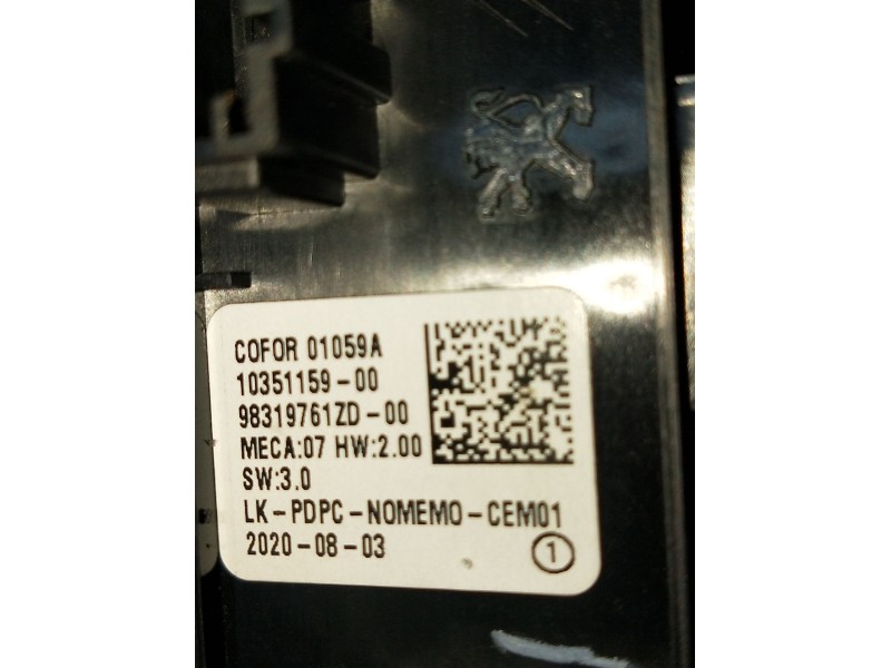 Recambio de mando elevalunas trasero izquierdo para peugeot 3008 ii suv (mc_, mr_, mj_, m4_) 1.5 bluehdi 130 referencia OEM IAM 