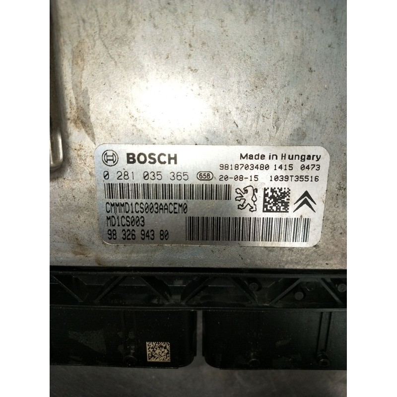 Recambio de centralita motor uce para peugeot 3008 ii suv (mc_, mr_, mj_, m4_) 1.5 bluehdi 130 referencia OEM IAM 0281035365 983