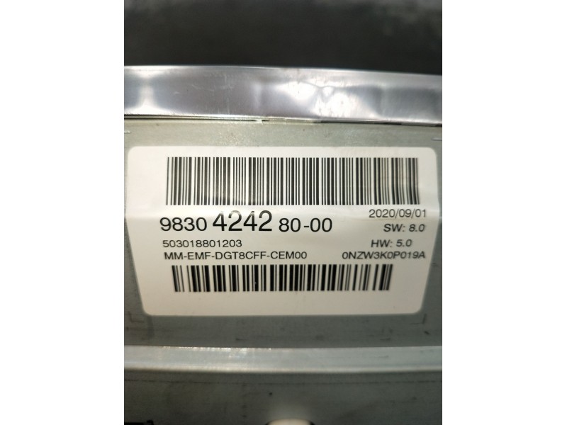 Recambio de pantalla multifuncion para peugeot 3008 ii suv (mc_, mr_, mj_, m4_) 1.5 bluehdi 130 referencia OEM IAM 983042428000 