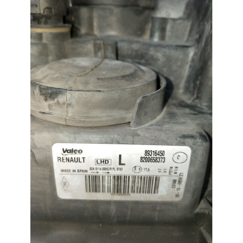 Recambio de faro izquierdo para renault modus / grand modus (f/jp0_) 1.2 (jp0c, jp0k, fp0c, fp0k, fp0p, jp0p, jp0t) referencia O