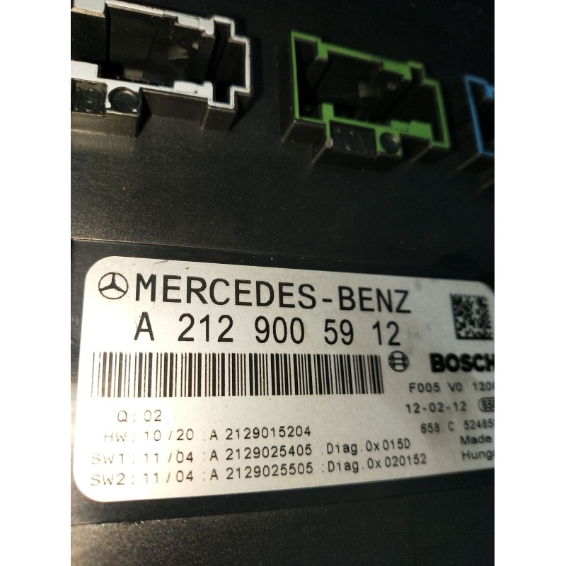 Recambio de caja reles / fusibles para mercedes-benz clase c t-model (s204) c 220 cdi (204.202) referencia OEM IAM A2129005912 A