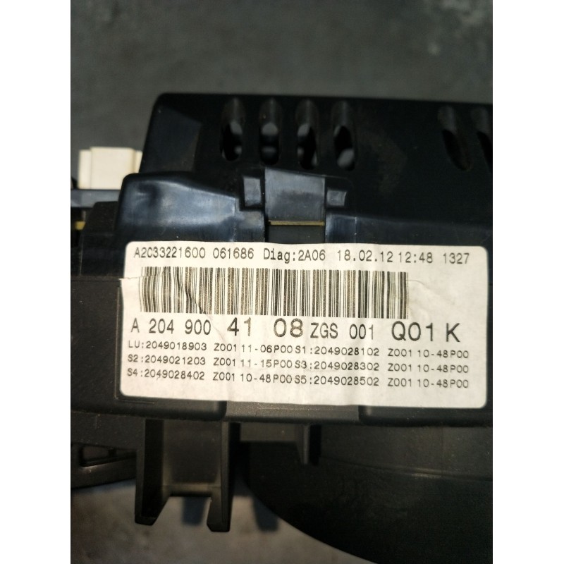 Recambio de cuadro instrumentos para mercedes-benz clase c t-model (s204) c 220 cdi (204.202) referencia OEM IAM A2049004108 ZGS