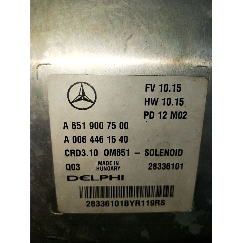 Recambio de centralita motor uce para mercedes-benz clase c t-model (s204) c 220 cdi (204.202) referencia OEM IAM A6519007500 A0