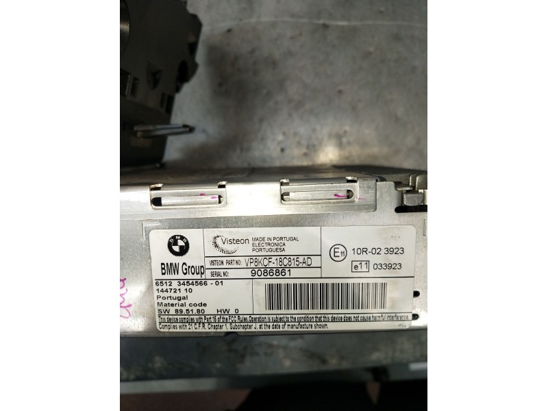 Recambio de sistema audio / radio cd para mini mini (r56) cooper referencia OEM IAM 6512345456601  