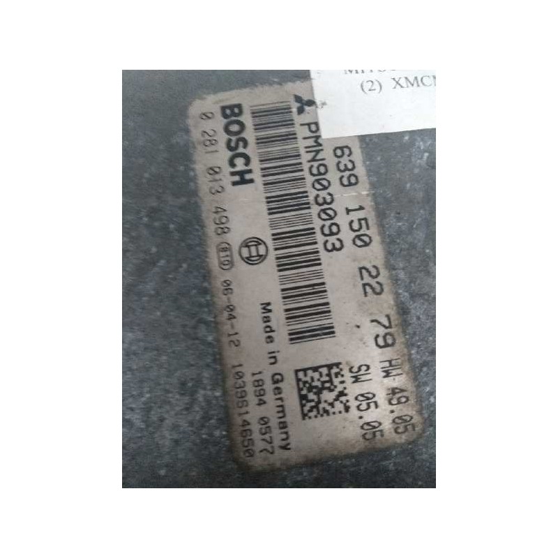 Recambio de centralita motor uce para mitsubishi colt berlina 3 (cz) 1.5 di-d cat referencia OEM IAM 0281013498 PMN903093 639150
