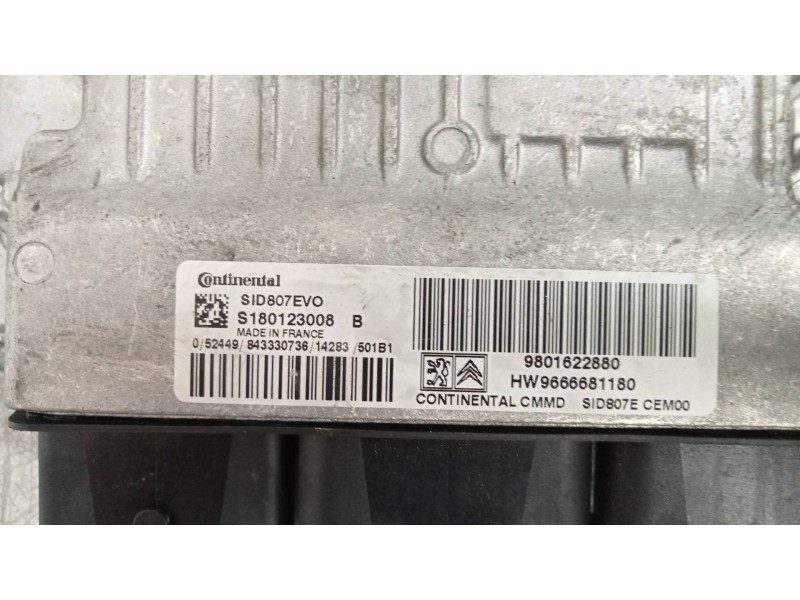 Recambio de centralita motor uce para peugeot 2008 (--.2013) allure referencia OEM IAM 9801622880 843330736 