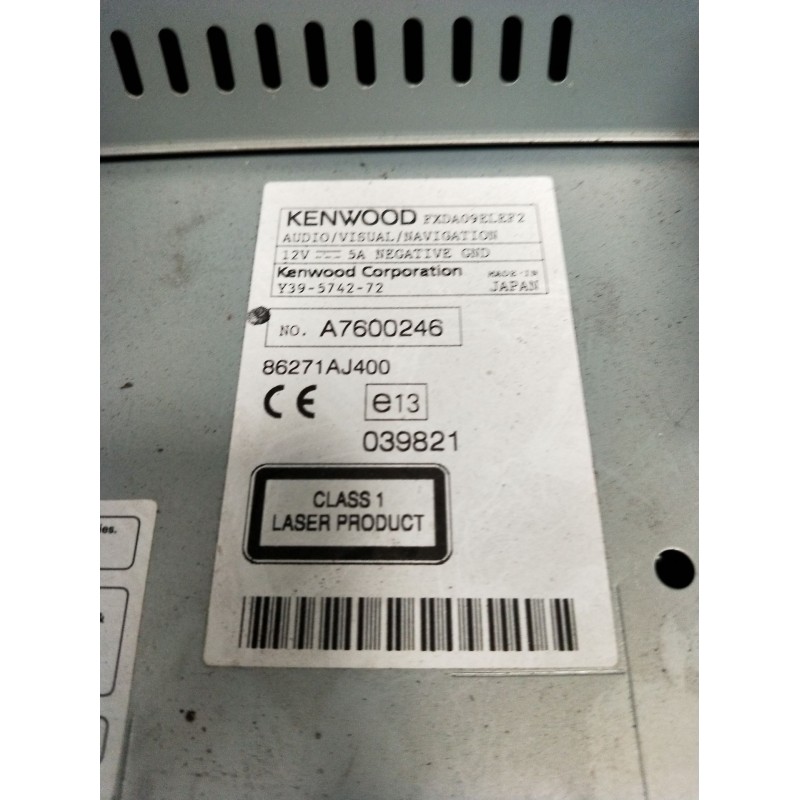 Recambio de sistema audio / radio cd para subaru legacy v (bm) 2.0 d awd (bmd) referencia OEM IAM Y39574272 A7600246 