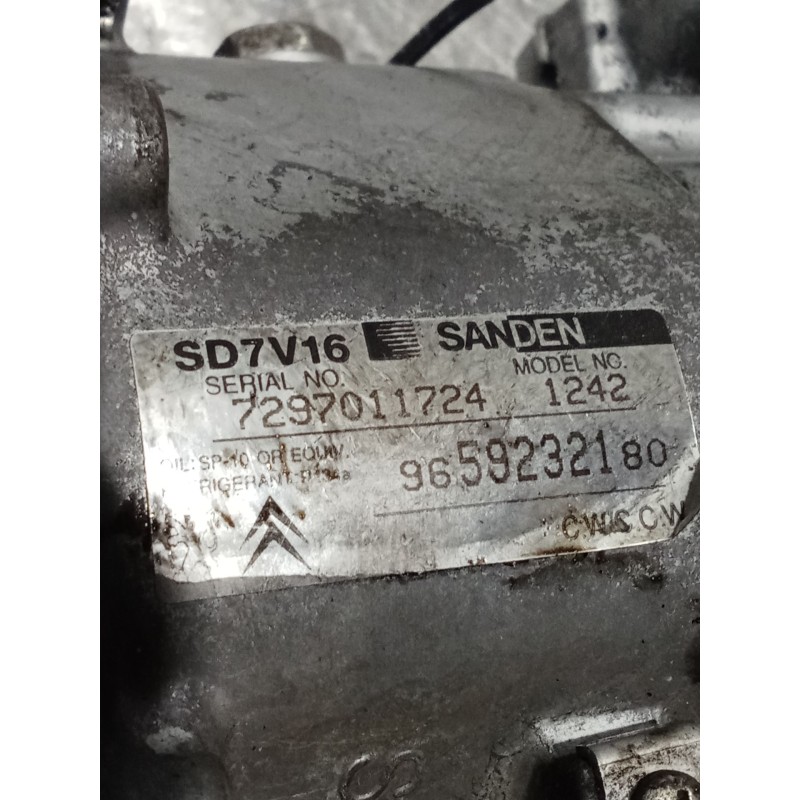 Recambio de compresor aire acondicionado para citroën jumpy ii furgoneta 1.6 hdi 90 16v referencia OEM IAM 9659232180  