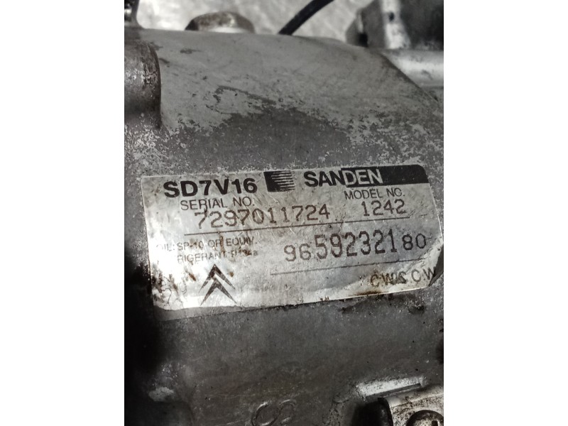 Recambio de compresor aire acondicionado para citroën jumpy ii furgoneta 1.6 hdi 90 16v referencia OEM IAM 9659232180  