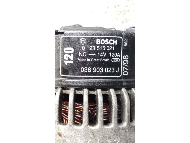 Recambio de alternador para audi a3 (8l1) 1.9 tdi referencia OEM IAM 0123515021 038903023J 120A