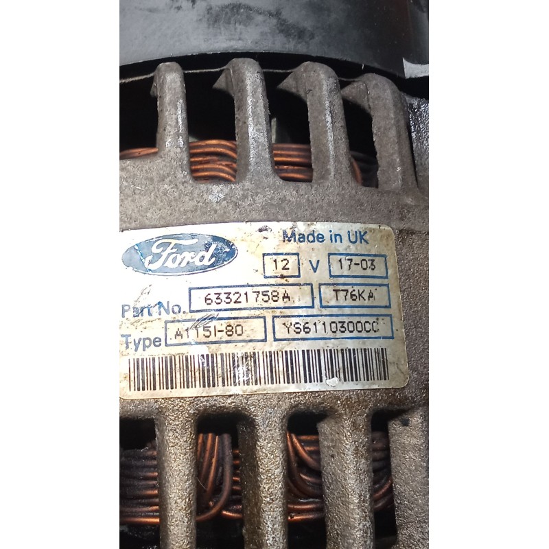 Recambio de alternador para ford fiesta iv (ja_, jb_) 1.8 di referencia OEM IAM 63321758A YS6110300CC 