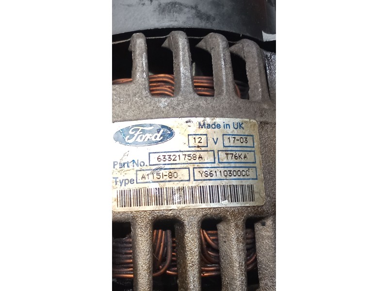 Recambio de alternador para ford fiesta iv (ja_, jb_) 1.8 di referencia OEM IAM 63321758A YS6110300CC 