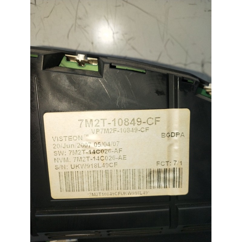 Recambio de cuadro instrumentos para ford mondeo iv (ba7) 2.0 tdci referencia OEM IAM 7M2T10849CF  