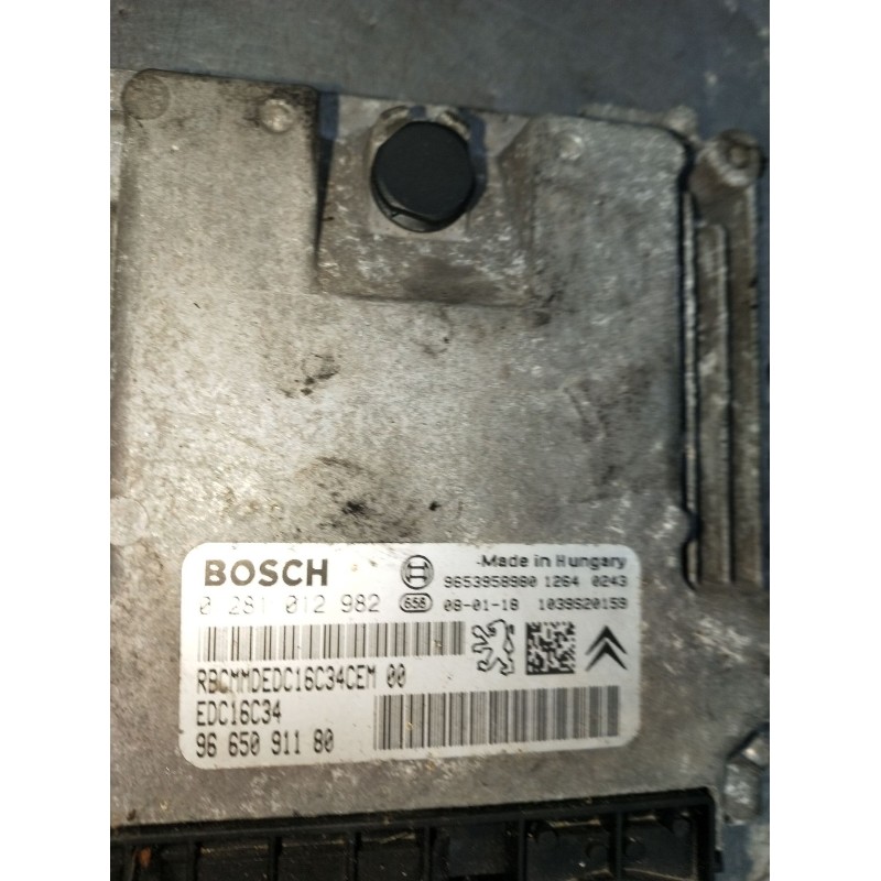 Recambio de centralita motor uce para citroën jumpy ii furgoneta 1.6 hdi 90 16v referencia OEM IAM 0281012982 9665091180 1039S20