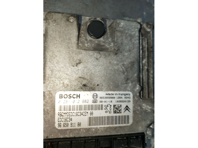 Recambio de centralita motor uce para citroën jumpy ii furgoneta 1.6 hdi 90 16v referencia OEM IAM 0281012982 9665091180 1039S20