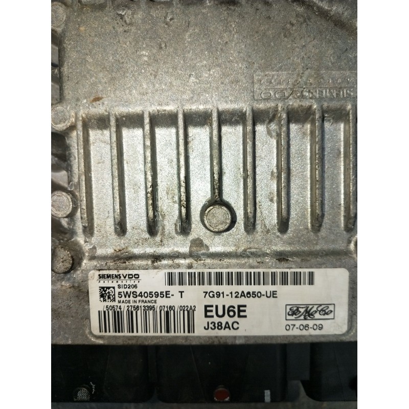 Recambio de centralita motor uce para ford mondeo iv (ba7) 2.0 tdci referencia OEM IAM 5WS40595ET 7G9112A650UE EU6EJ38AC