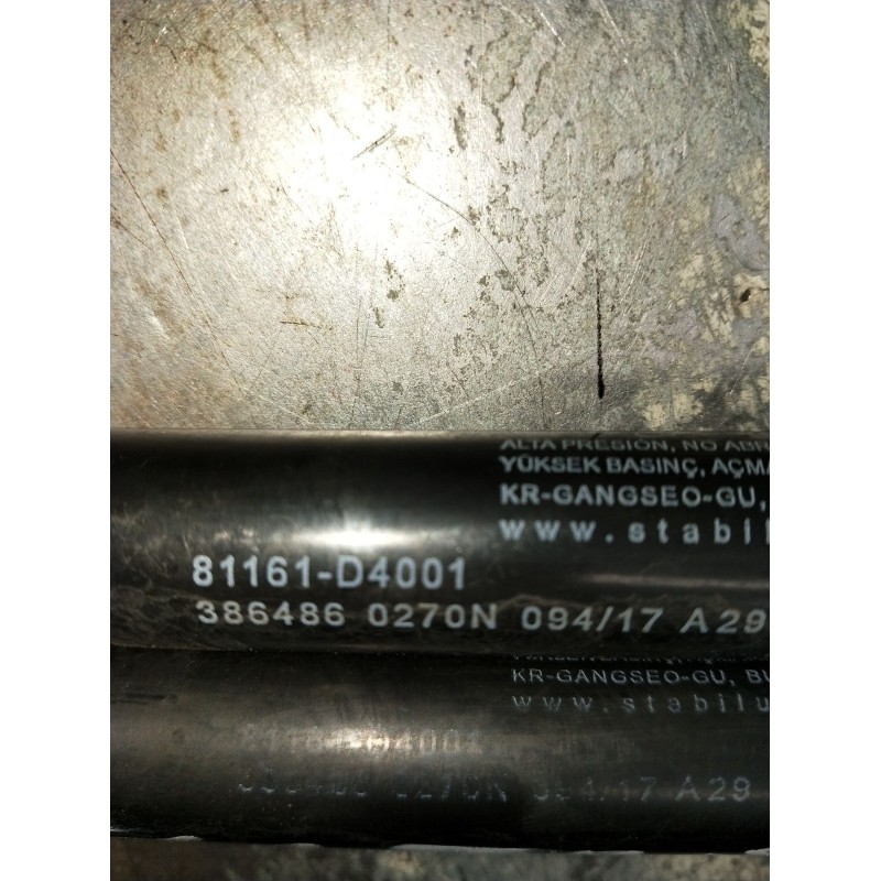 Recambio de amortiguadores capo para kia optima (jf) 1.7 crdi referencia OEM IAM 81161D4001 386486 