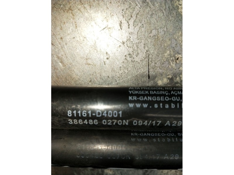 Recambio de amortiguadores capo para kia optima (jf) 1.7 crdi referencia OEM IAM 81161D4001 386486 