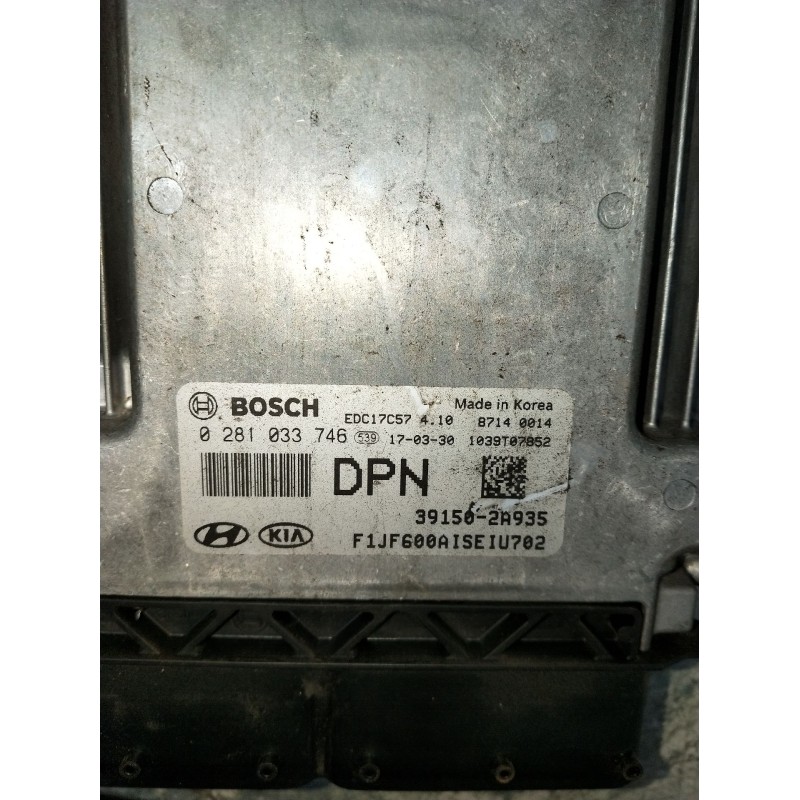 Recambio de centralita motor uce para kia optima (jf) 1.7 crdi referencia OEM IAM 0281033746 391502A935 87140014