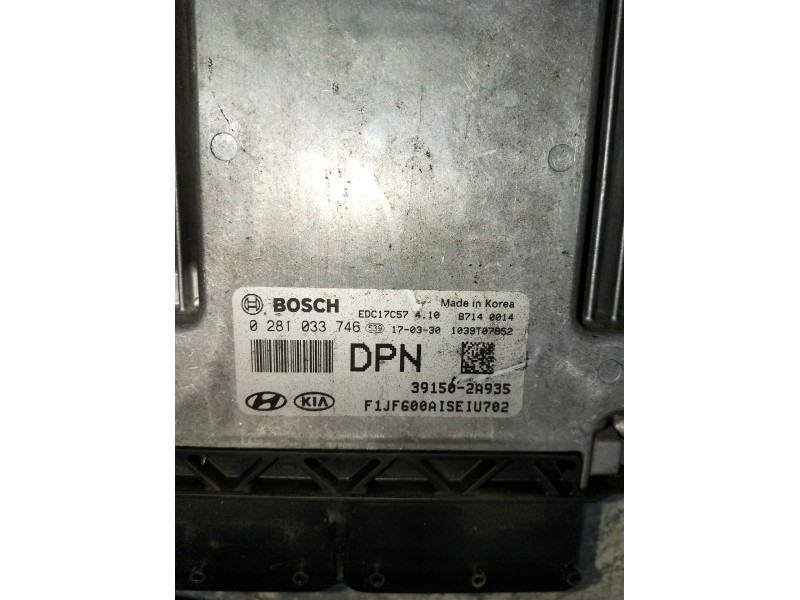 Recambio de centralita motor uce para kia optima (jf) 1.7 crdi referencia OEM IAM 0281033746 391502A935 87140014