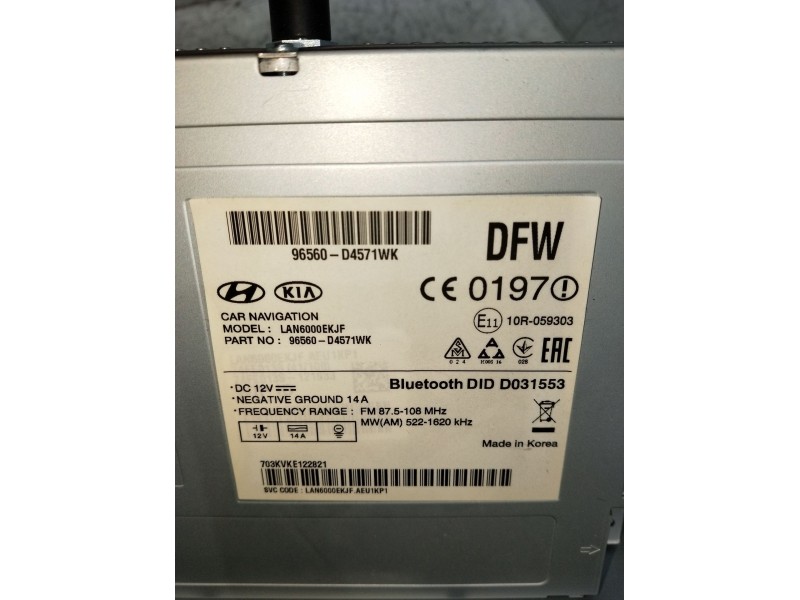 Recambio de pantalla multifuncion para kia optima (jf) 1.7 crdi referencia OEM IAM 96560D457WK D031553 