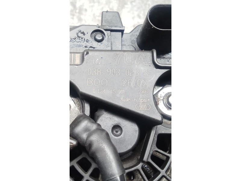 Recambio de alternador para seat cordoba (6k1, 6k2) 1.9 tdi referencia OEM IAM 038903023K 70A 