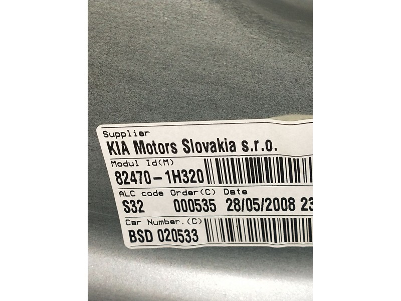 Recambio de elevalunas delantero izquierdo para kia pro cee´d (ed) 2.0 crdi 140 referencia OEM IAM 824701H320 3P 