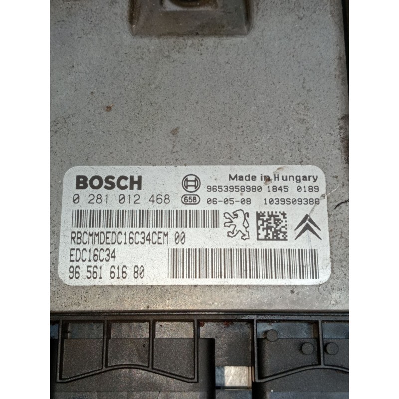 Recambio de centralita motor uce para citroën xsara picasso (n68) 1.6 hdi referencia OEM IAM 0281012468 9656161680 