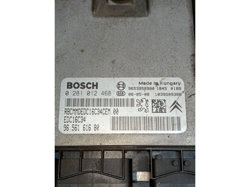 Recambio de centralita motor uce para citroën xsara picasso (n68) 1.6 hdi referencia OEM IAM 0281012468 9656161680 