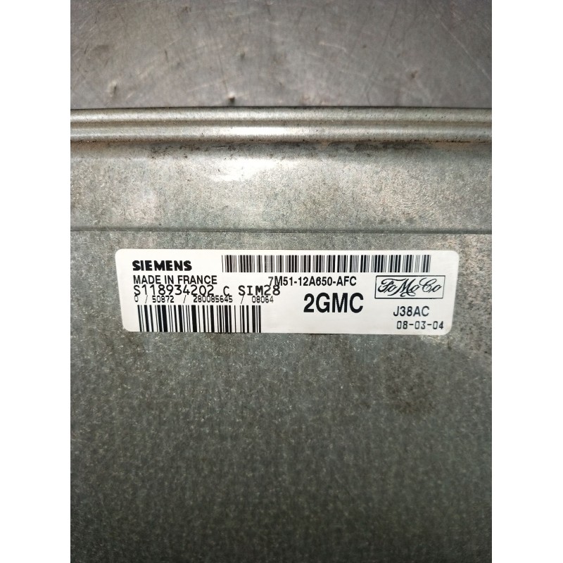 Recambio de centralita motor uce para ford focus ii (da_, hcp, dp) 1.6 referencia OEM IAM 7M5112A650AFC S118934202C 