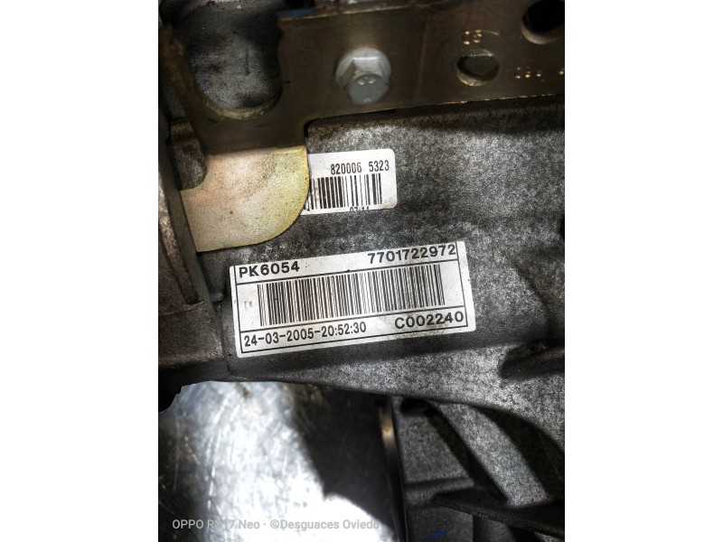 Recambio de caja cambios para renault vel satis (bj0) referencia OEM IAM PK6054  