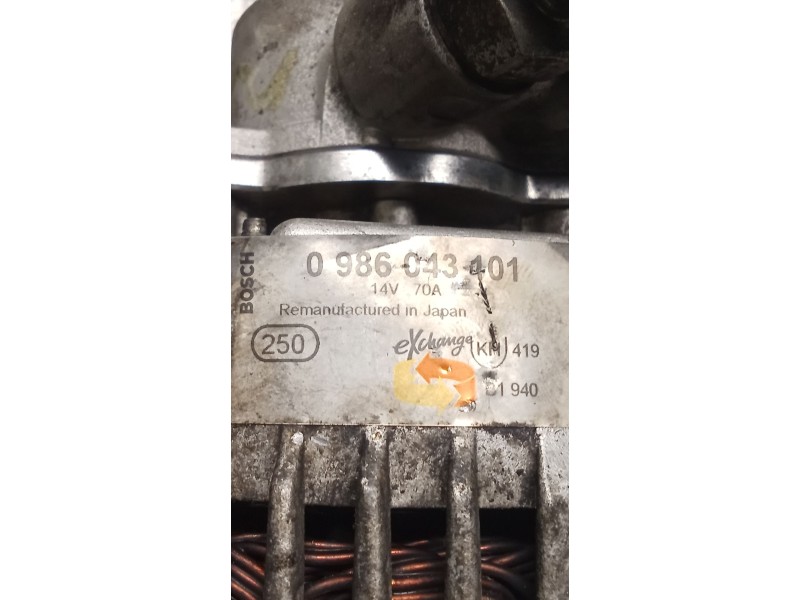 Recambio de alternador para opel astra g hatchback (t98) 1.7 cdti (f08, f48) referencia OEM IAM 0986043101 70A DEPRESOR INCORPOR