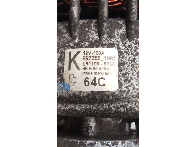 Recambio de alternador para opel meriva a monospace (x03) 1.7 cdti (e75) referencia OEM IAM 8973551982 LR1100503C 100A DEPRESOR 