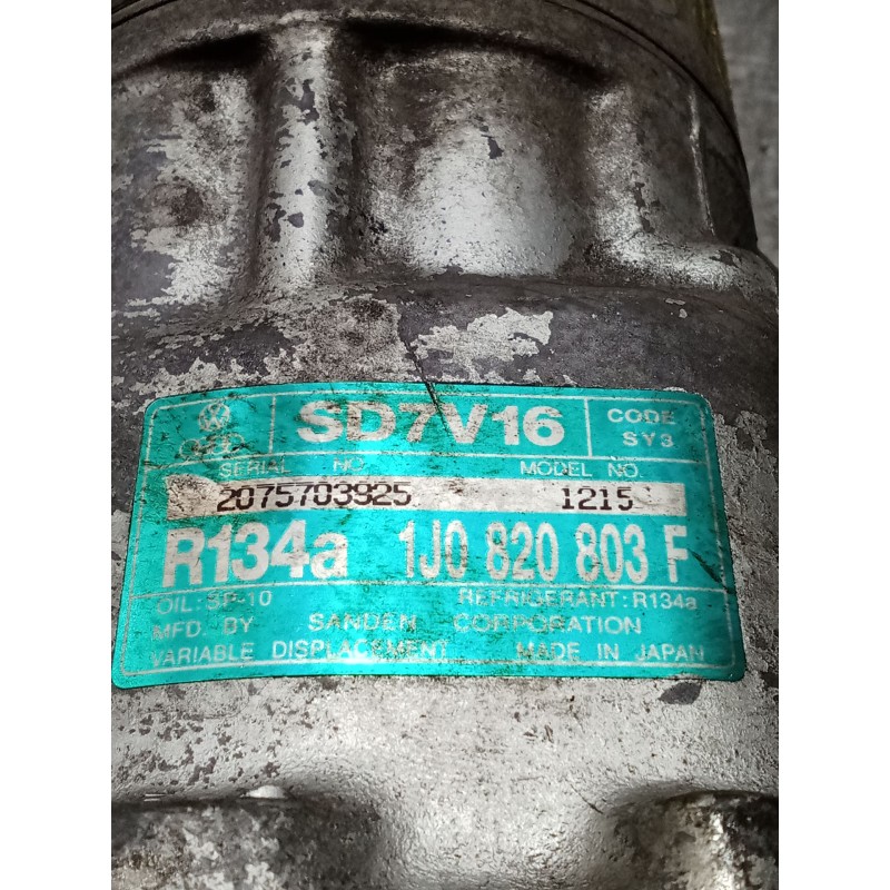 Recambio de compresor aire acondicionado para seat cordoba (6k1, 6k2) 1.9 tdi referencia OEM IAM 1J0820803F  