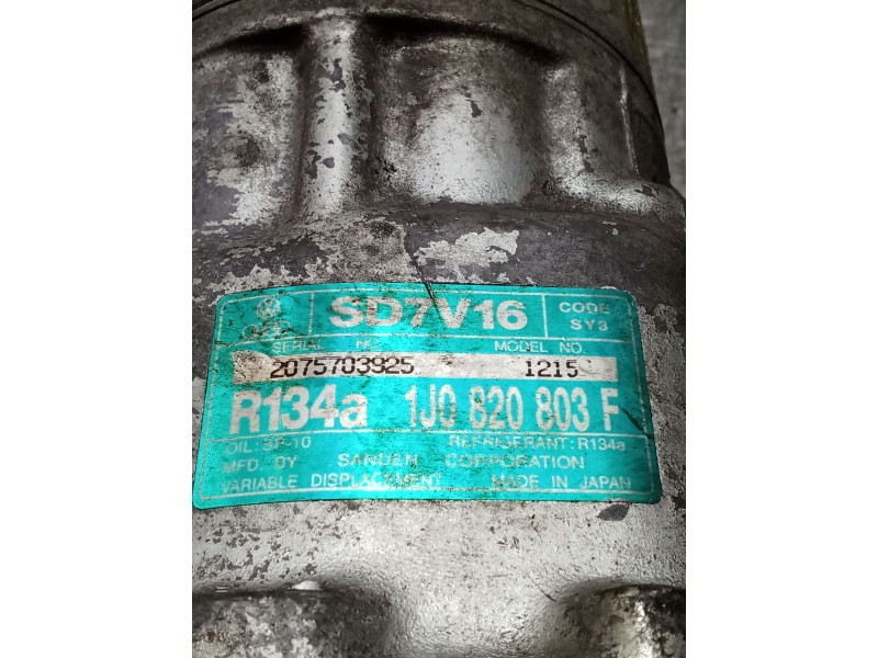 Recambio de compresor aire acondicionado para seat cordoba (6k1, 6k2) 1.9 tdi referencia OEM IAM 1J0820803F  
