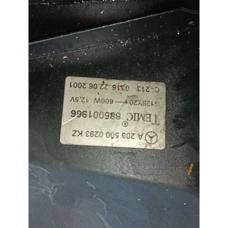Recambio de electroventilador para mercedes-benz clase c (w203) c 200 kompressor (203.045) referencia OEM IAM A2035000293 885001