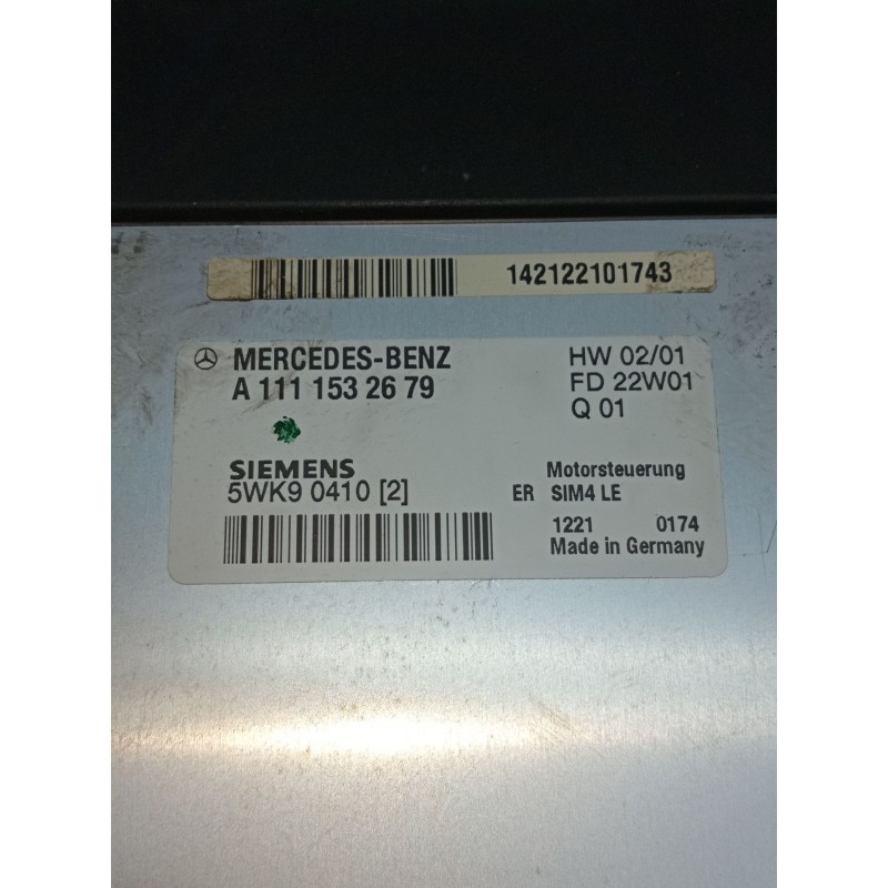 Recambio de centralita motor uce para mercedes-benz clase c (w203) c 200 kompressor (203.045) referencia OEM IAM A1111532676 5WK