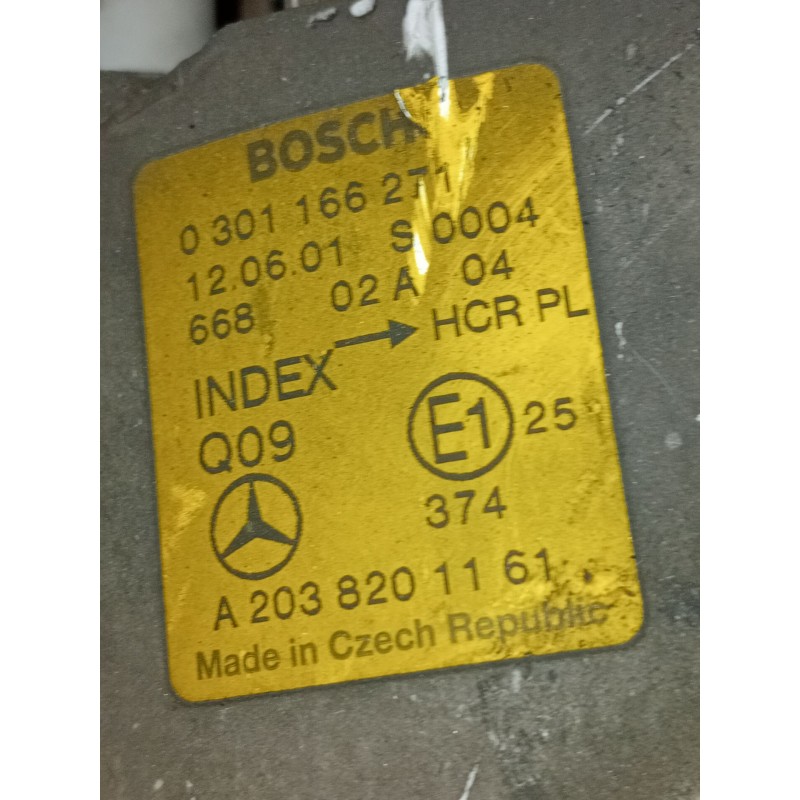 Recambio de faro izquierdo para mercedes-benz clase c (w203) c 200 kompressor (203.045) referencia OEM IAM 0301166271 A203820116
