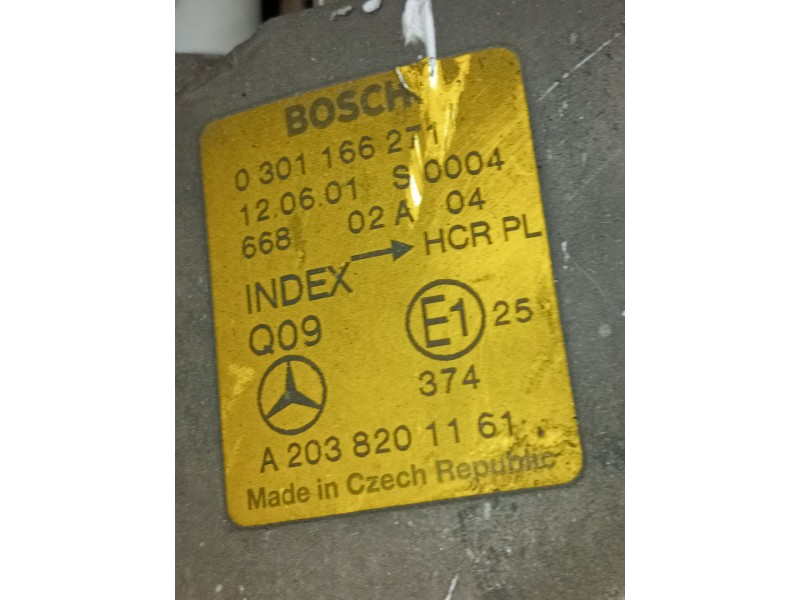 Recambio de faro izquierdo para mercedes-benz clase c (w203) c 200 kompressor (203.045) referencia OEM IAM 0301166271 A203820116